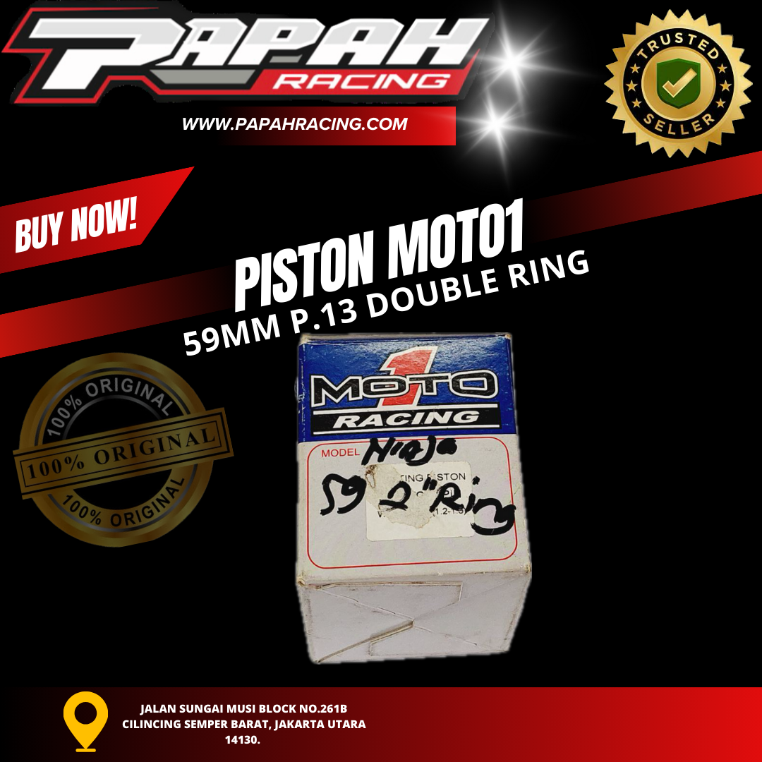 PISTON MOTO1 59 P.13 DOUBLE RING 